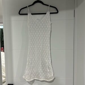 BLUENOTES scalloped design knit mini dress
